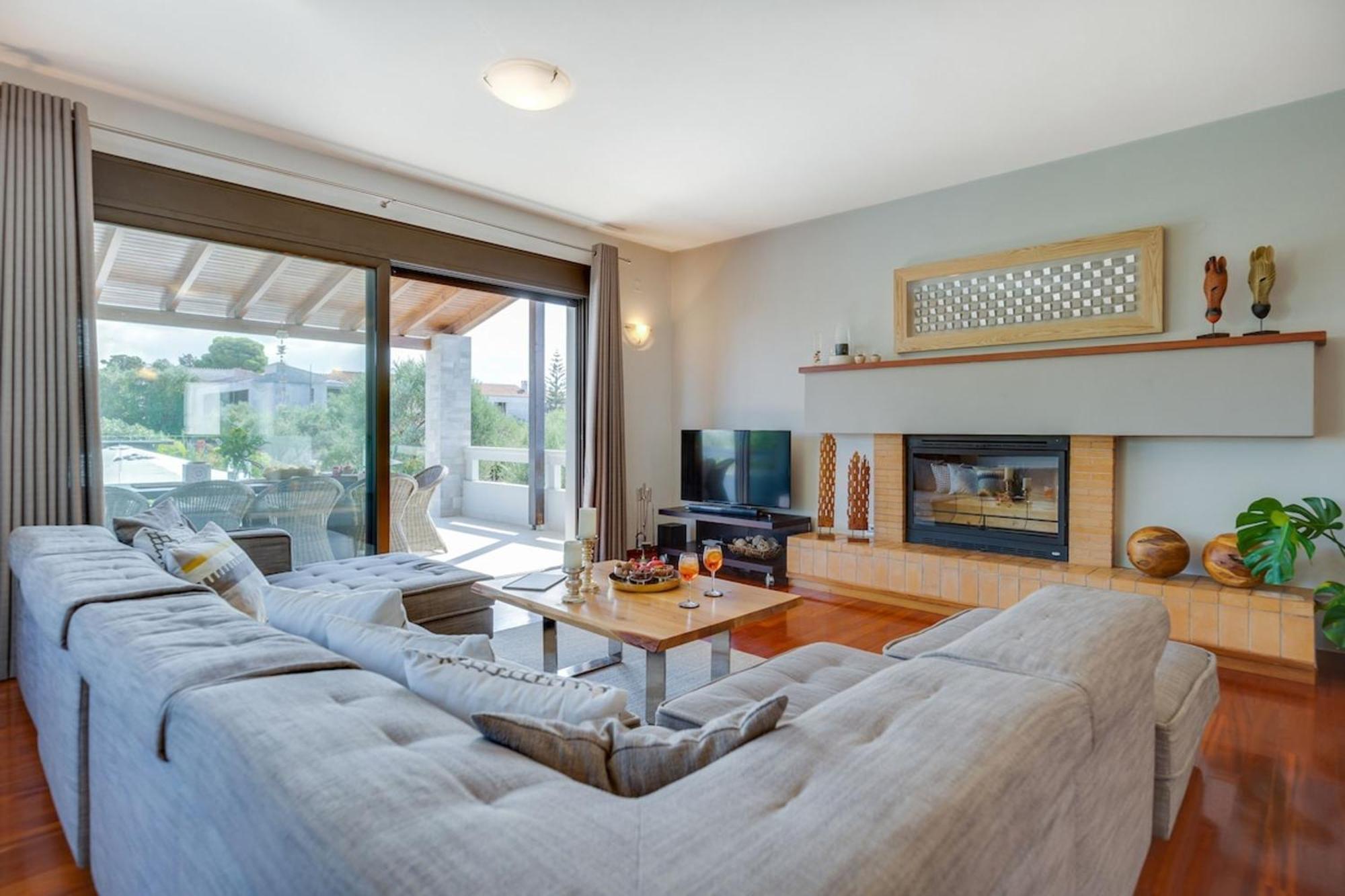 Villa Ampelaki - Premium Villa With Heated Pool Kounoupidhianá Zewnętrze zdjęcie